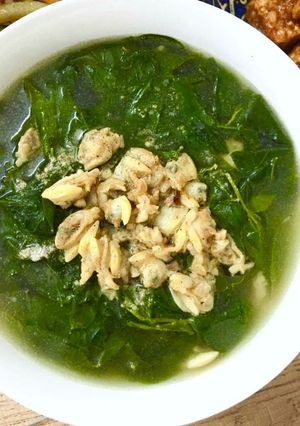Hình của món Canh bồ ngót nấu nghêu.