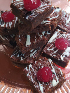 Una foto de Brownie con Pasas de Uva y Arándanos Sin Gluten