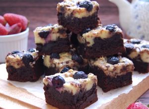 Foto resep Blueberry Brownies Cheesecake