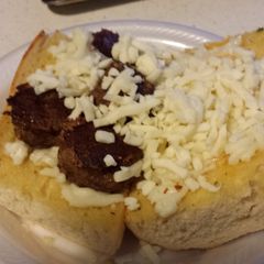 A picture of Garlic parmesan meatball on Garlic bread Sub.