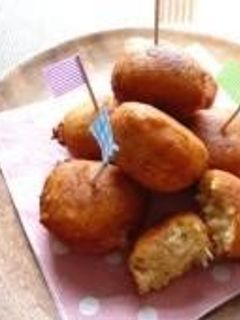 A picture of Banana and Coconut Rice Flour Donut Holes.