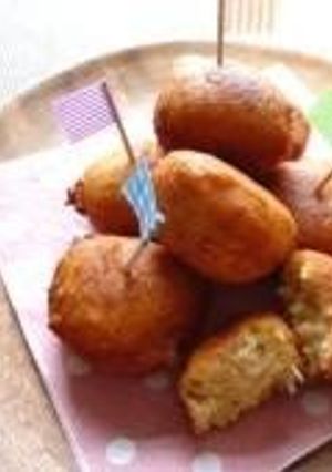 A picture of Banana and Coconut Rice Flour Donut Holes.