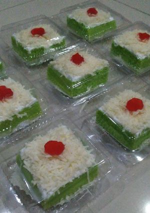 Foto resep Brownies Kukus Keju Pandan