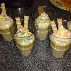 A picture of Ice cream cakes.
