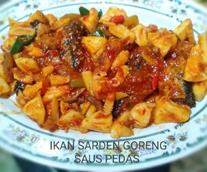 Resep Populer Ikan sarden goreng saus pedas Enak Sempurna