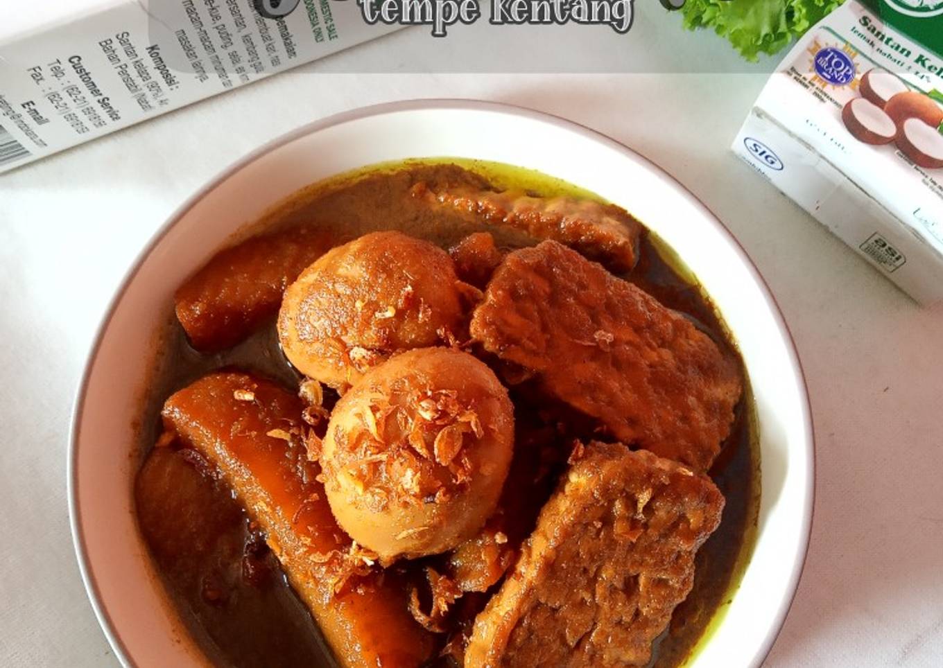 Semur telor tempe kentang