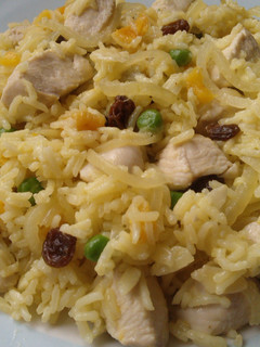 A picture of Vickys Chicken & Apricot Pilaf, GF DF EF SF NF.