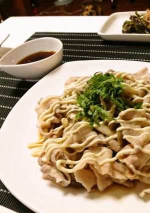 A picture of Easy Mushroom and Pork Shabu with Mayo-Ponzu.