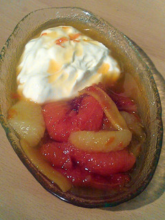 A picture of Vickys Agave Poached & Spiced Grapefruit GF DF EF SF NF.