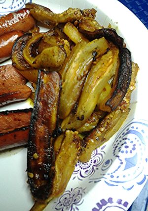 A picture of Caramelized eggplant.