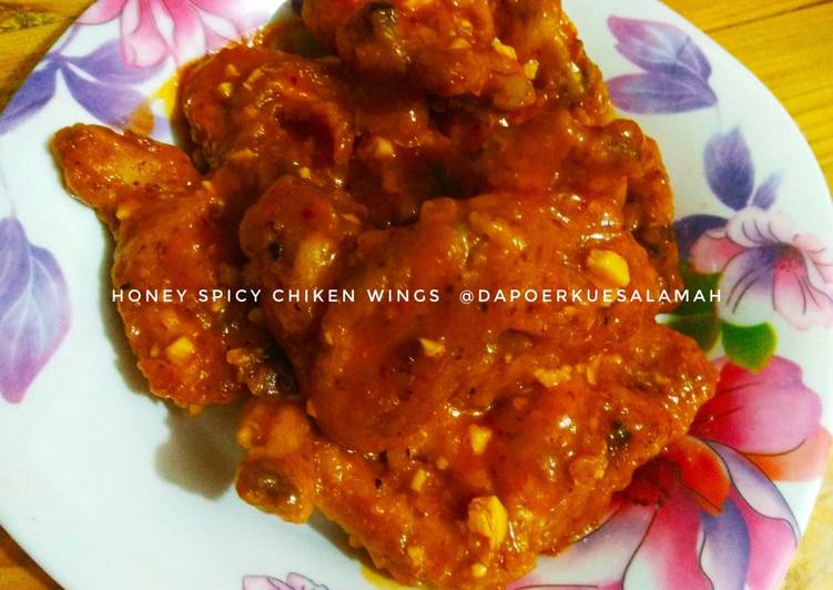 Cara Menghidangkan Honey Spicy Chiken Wings Kekinian