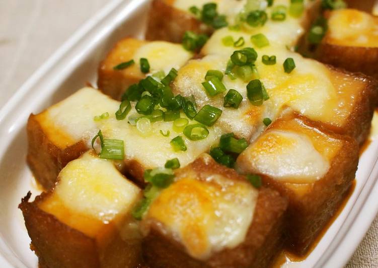 Recipe of Favorite Sweet and Salty Atsuage Cheese Bake