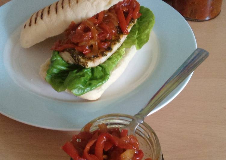 Recipe of Homemade Vickys Red Pepper and Chilli Chutney, GF DF EF SF NF