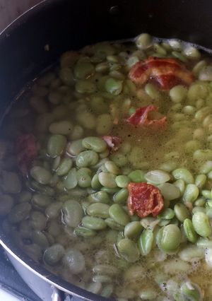 A picture of Quick Smoky Baby Lima Beans.