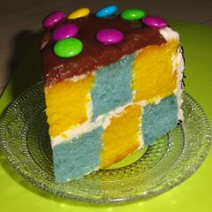 A picture of Eggless Checkerboard cake.