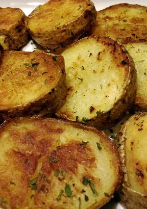 A picture of Crispy potato rounds.