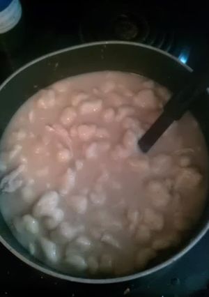 A picture of Homemade Chicken and dumplings-delish.