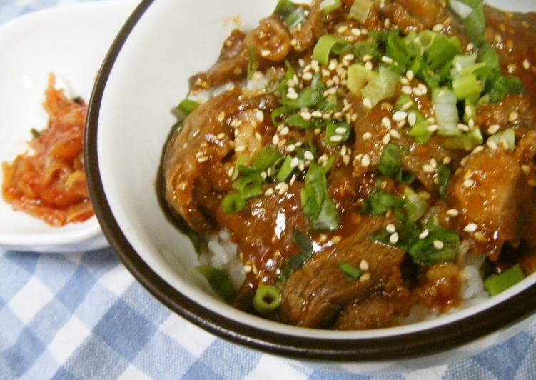 Recipe of Speedy Kalbi Beef Rice Bowl