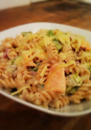 A picture of Smoked Salmon Pasta.