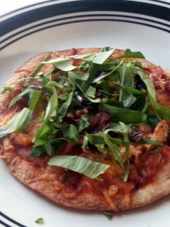 A picture of Chicken Bacon Tostadas.