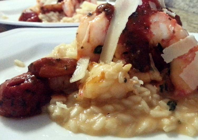 Steps to Make Any-night-of-the-week Shrimp Risotto and Cherry Tomatoes