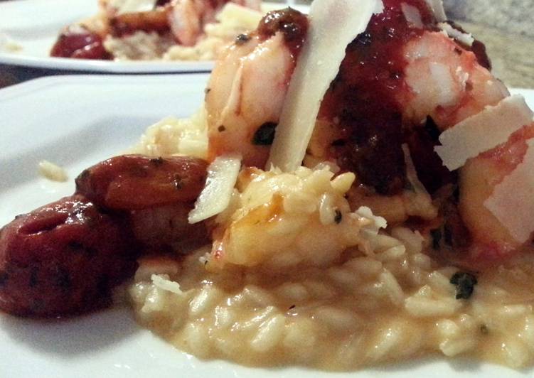 Steps to Prepare Award-winning Shrimp Risotto and Cherry Tomatoes