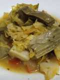 Col con alcachofas