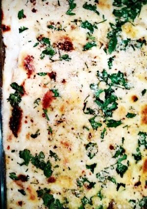 A picture of Baked pasta.