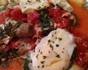 New Recipe Spinach and Tomato Poached Eggs Delicious Steady