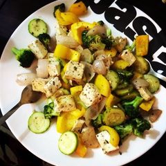 A picture of tofu/cortège cheese saute.