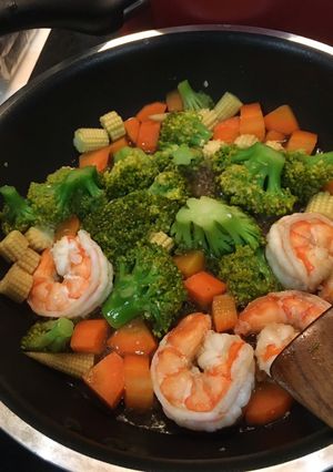 รูปของ ผัดบล็อคโคลี่กุ้ง