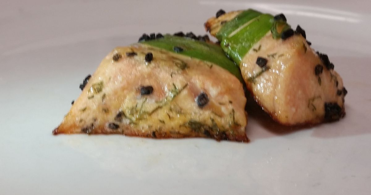Leek Wrapped Leek Wrapped Salmon W Black Hawaiian Sea Salt Recipe By Tyler B