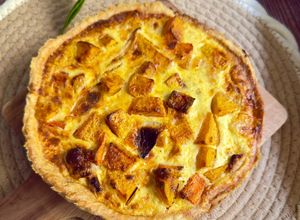 Foto principal de Quiche de calabaza, zanahoria y cebolla asada con ricotta en Airfryer