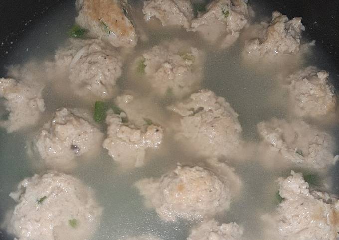 Bakso Ayam dengan OAT (tanpa tepung)