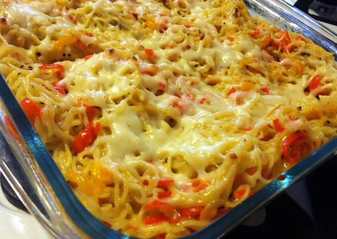 Recipe of Super Quick Homemade Baked Pasta with Peppers