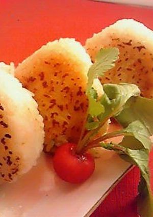 A picture of Easy with a Pan Toasted Rice Ball.