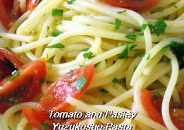 Tomato &amp; Parsley Pasta with Yuzu Pepper