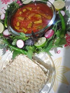 عکسی از دستور خوراک بامیه