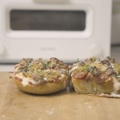 A picture of Really Good French Bread Pizza with (with Sausage, Pepperoni, and Giardiniera).