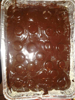 A picture of Amazing cookie dough and brownie treat.