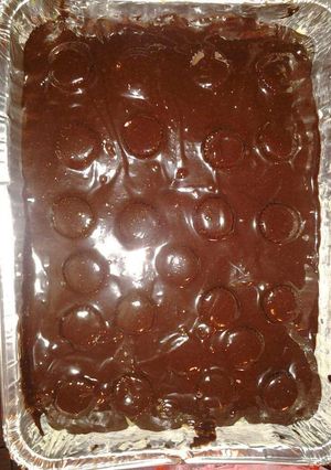 A picture of Amazing cookie dough and brownie treat.