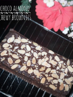 Foto resep Choco Almond Chewy Brownies