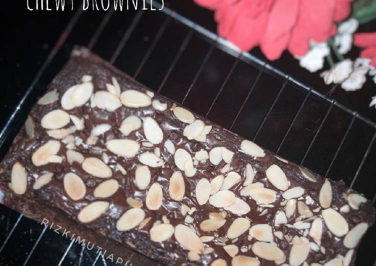 Choco Almond Chewy Brownies