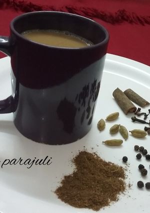 A picture of Jaggery masala tea.