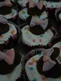 Magdalenas de chocolate "Minnie"
