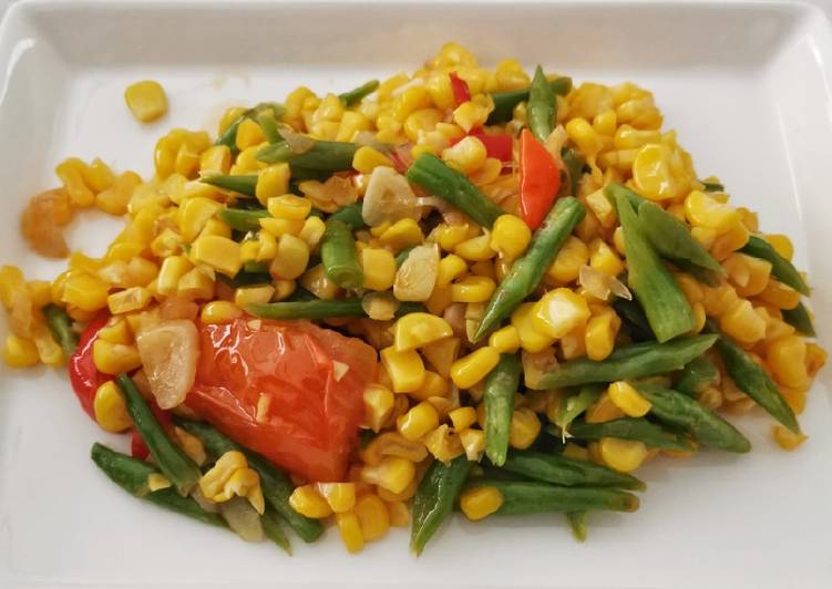 Tumis Jagung Buncis Pedas Manis