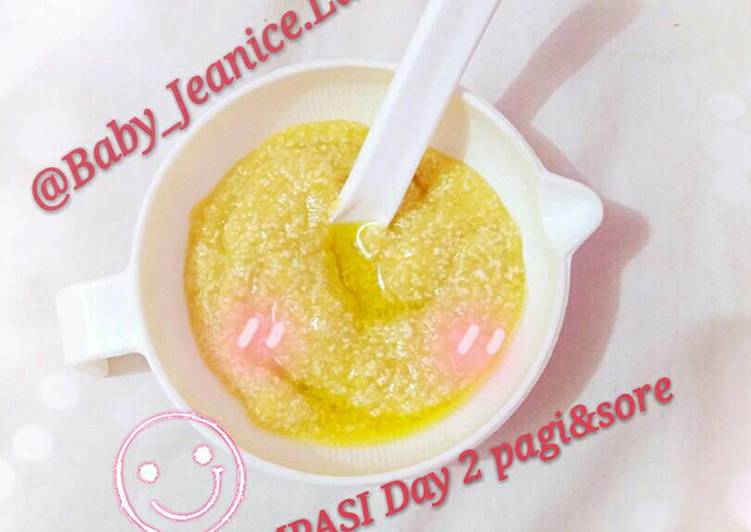 Resep: MPasi 6m+ bubur jagung+tofu telur yang Gurih