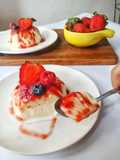 Mixed Berries Egg Pudding