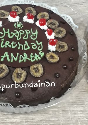 Foto resep Banana Cake Jadi Birthday Cake 😊