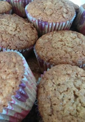 Almás-zabpelyhes muffin recept fotója